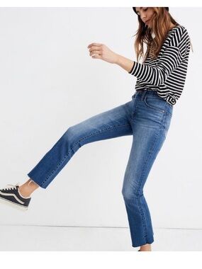 Madewell Cali Demi-Boot Back Seam Cropped Jeans